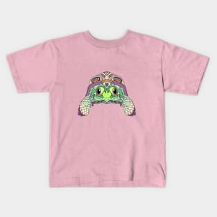 Happy Tortoise in Pastels Kids T-Shirt